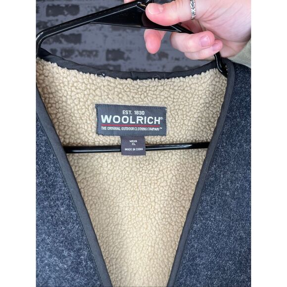Woolrich | mens wool reversible Sherpa lined vest - Picture 2 of 10